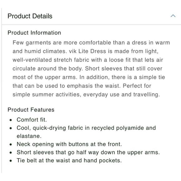 Fjallraven Ovik Lite Dress Large Buttons Short Sleeve Pockets Outdoor Travel Red - Picture 9 of 10